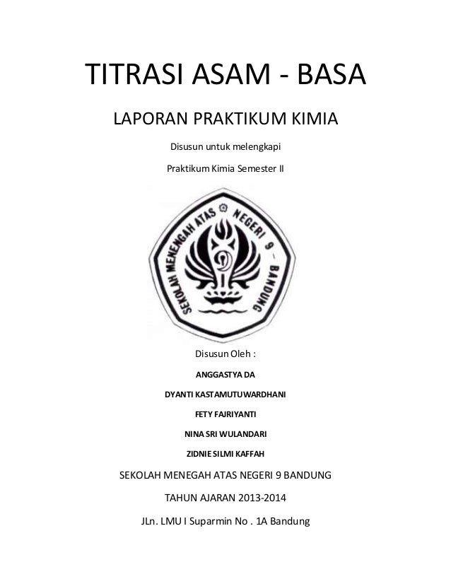 Laporan Praktikum Titrasi Asam Basa