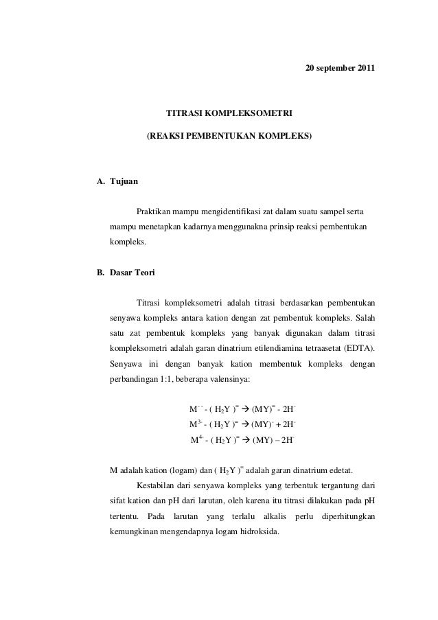 Titrasi Kompleksometri