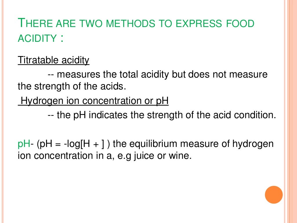 Titratable acidity and Total Soluble Solids