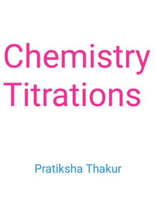Chemistry Titrations