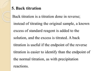 Titration method of analysis | PDF