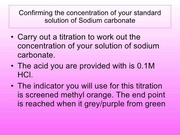 Titrations
