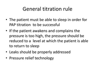 Titration study in sleep lab | PPTX