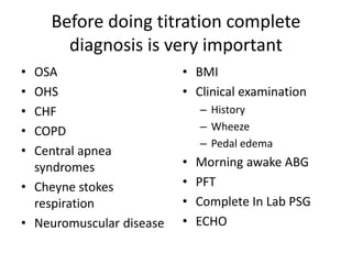 Titration study in sleep lab | PPTX