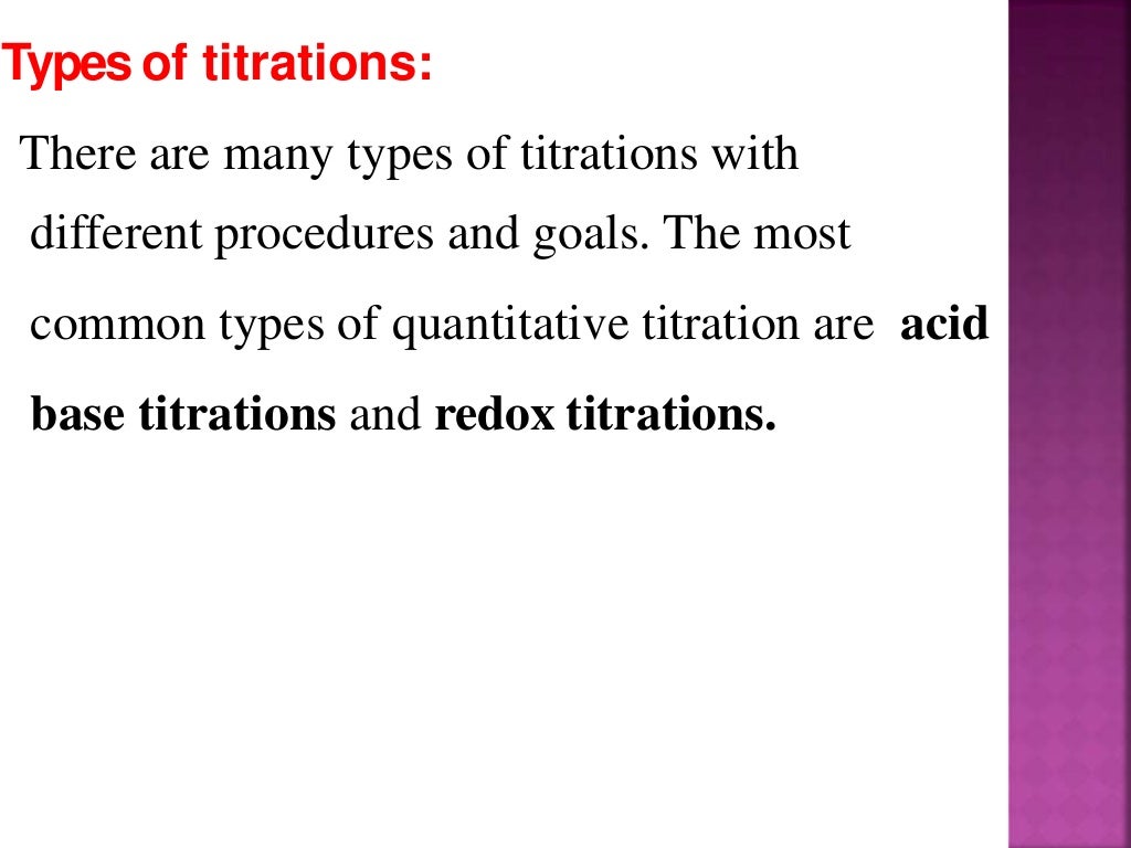 Titrimetric analysis