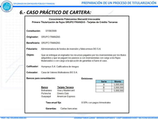 6.- CASO PRÁCTICO DE CARTERA:
 