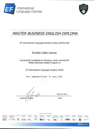 Certificate in Master in Business English