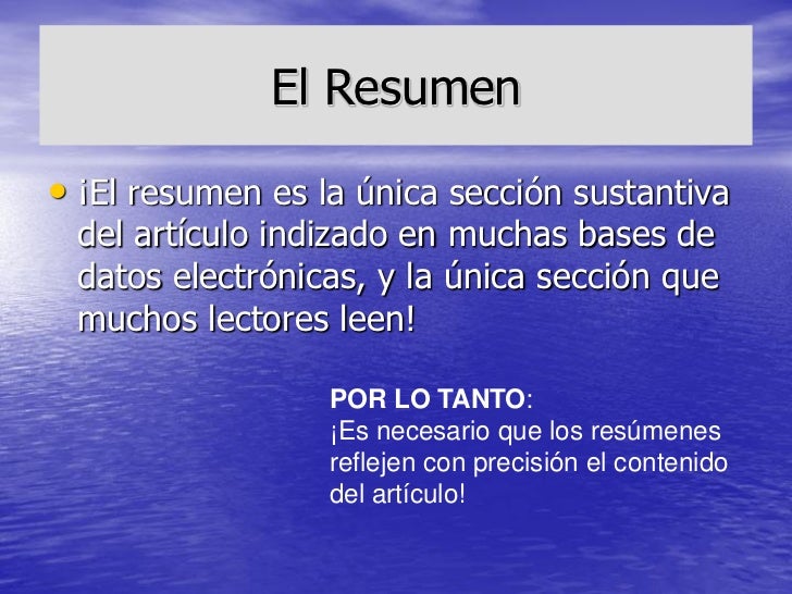 Titulo, resumen e introducción