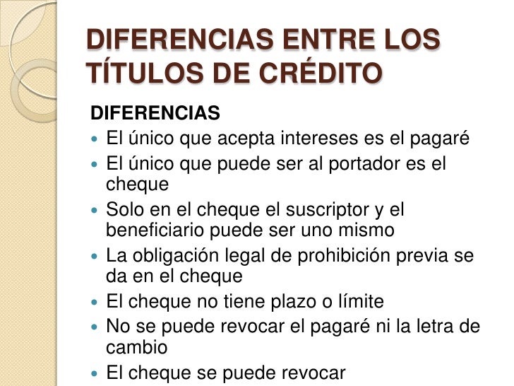 Titulos de crédito Titulos de crédito