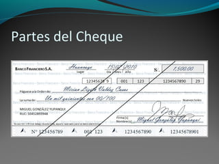 Partes del Cheque
