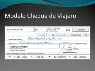 Modelo Cheque de Viajero