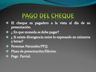 el cheque