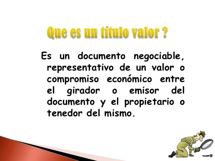 Titulo valor