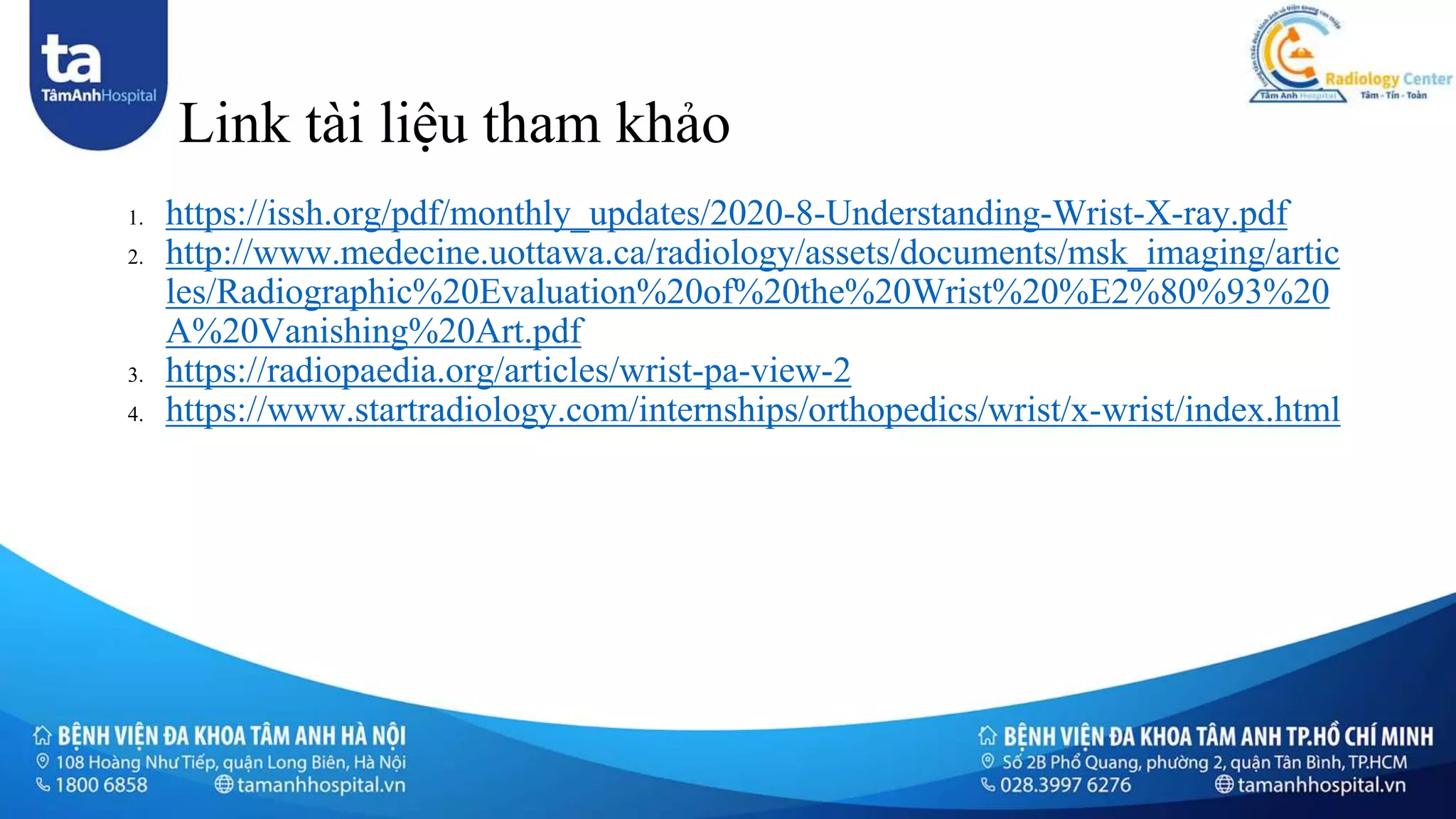 Tiêu chuẩn, kỹ thuật chụp XQuang cổ tay.pptx