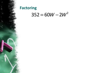 Factoring 