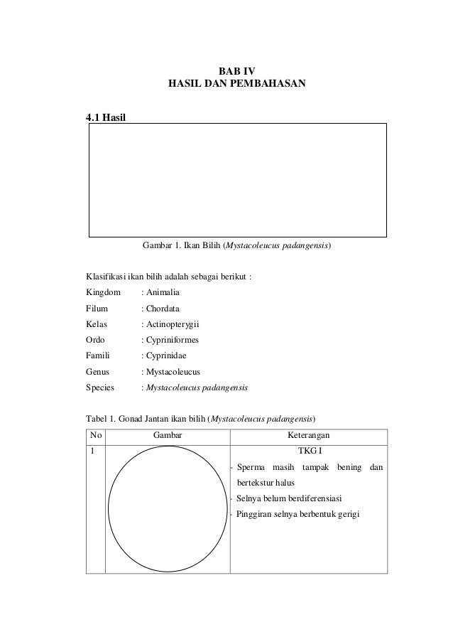 PENGAMATAN HISTOLOGI GONAD IKAN BILIH (Mystacoleucus 