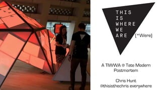A TIWWA @ Tate Modern
Postmortem
Chris Hunt
@thisisthechris everywhere
(*Were)
 