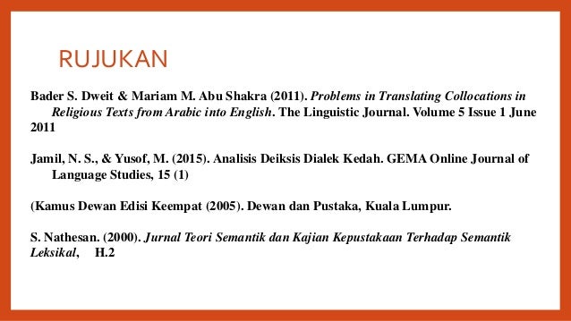 Aspek Aspek Semantik Deiksis Kolokasi Semantik Dan Pragmatik