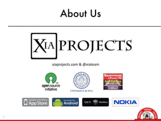 About Us




    xiaprojects.com  &  @xiateam




2
 