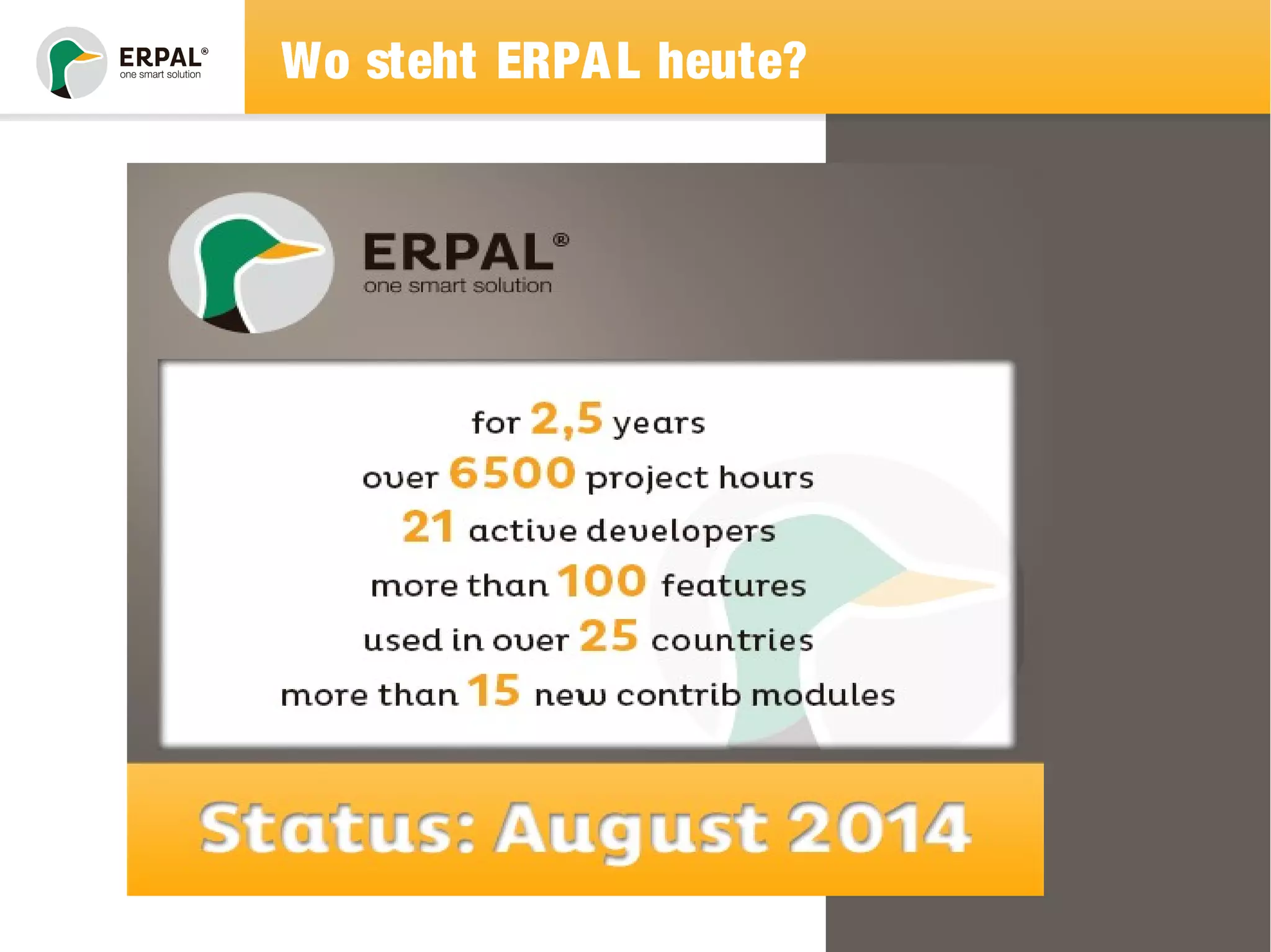 Wo steht ERPAL heute? 
 