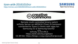 IoT: From Arduino Microcontrollers to Tizen Products using IoTivity Slide 42