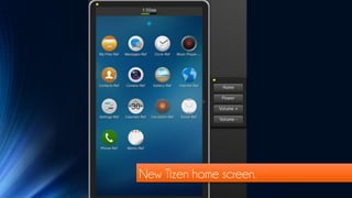 New Tizen home screen.
 
