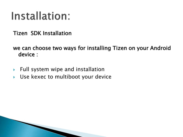 Tizen operating system by srisailam | PPT