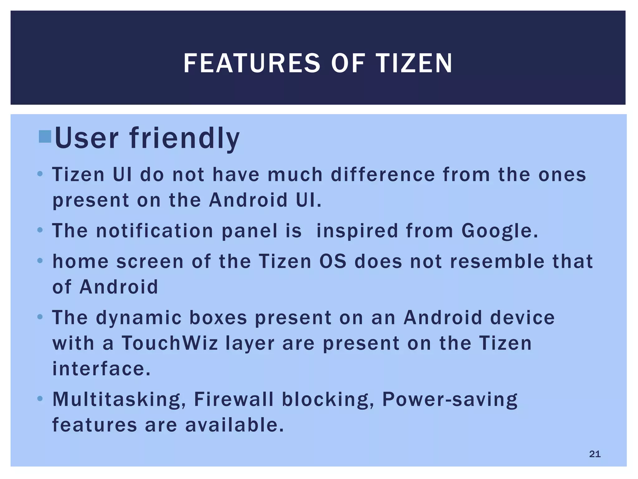 Tizen Operating System For Mobiles | PPTX | Operating Systems ...