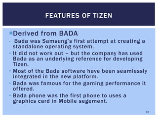 Tizen Operating System For Mobiles | PPTX