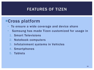 Tizen Operating System For Mobiles | PPTX