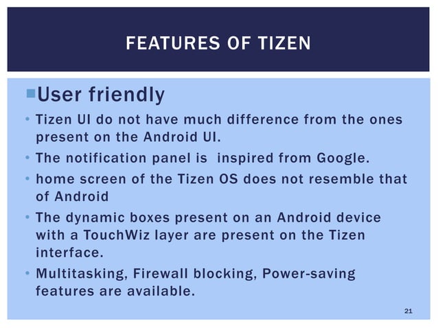 Tizen Operating System For Mobiles | PPT