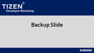 DeveloperWorkshop
Backup Slide
 