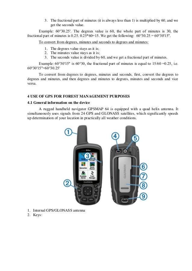 Manual on GPS usage in Forest Management Units