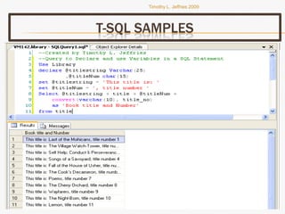 Tjeffriesppt Bi Portfolio