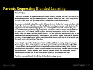 Parents Requesting Blended Learning
 