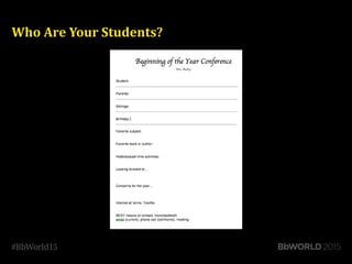 Who Are Your Students?
 