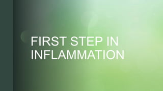 z
z
FIRST STEP IN
INFLAMMATION
 