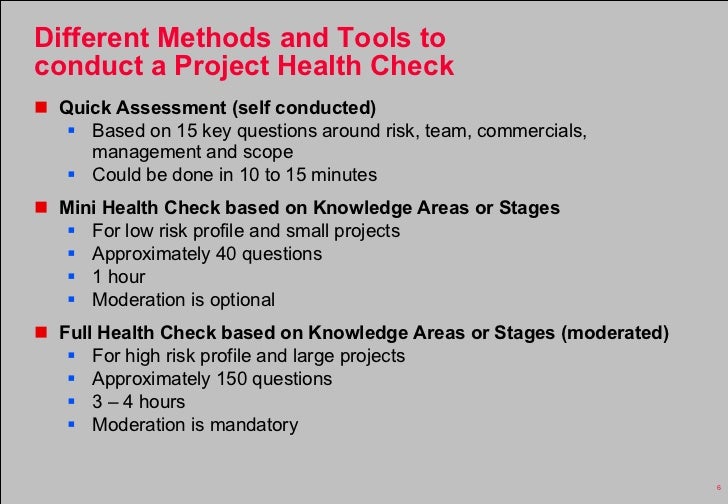 Project Health Checks