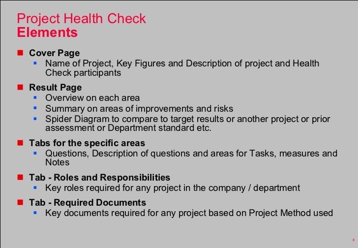 Project Health Checks