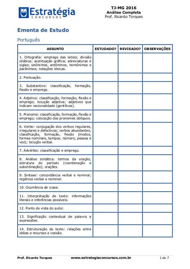 Tabela de emolumentos 2020 tjmg