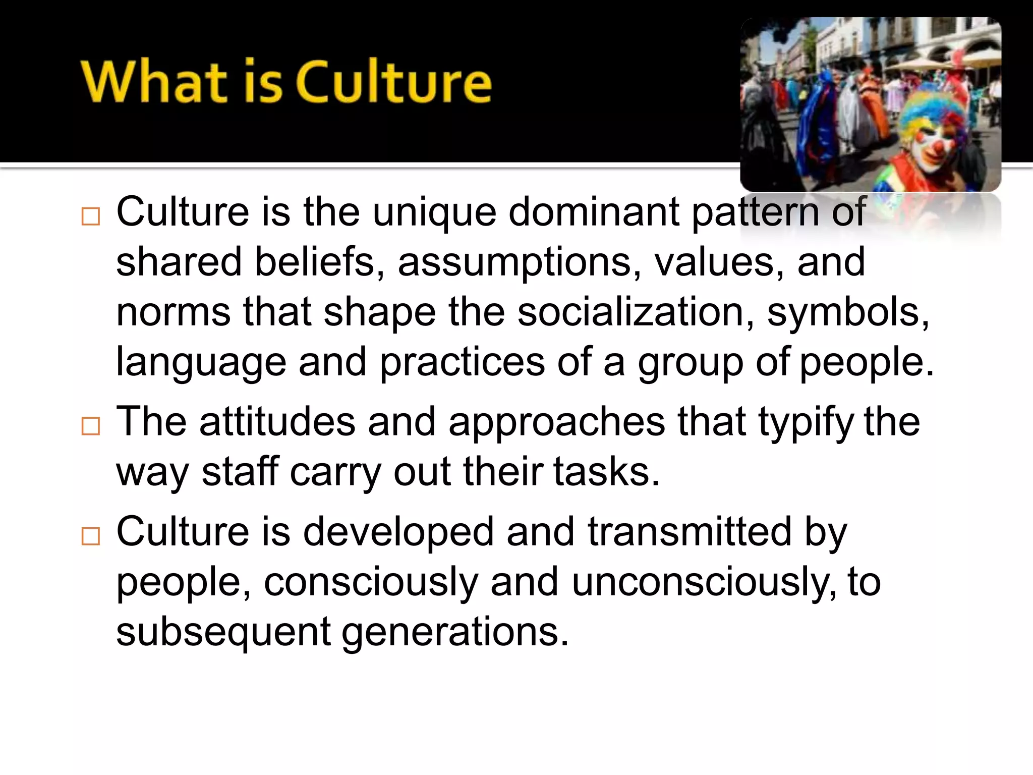 Overarching Culture Principles Organization Culture and Ethics | PPTX