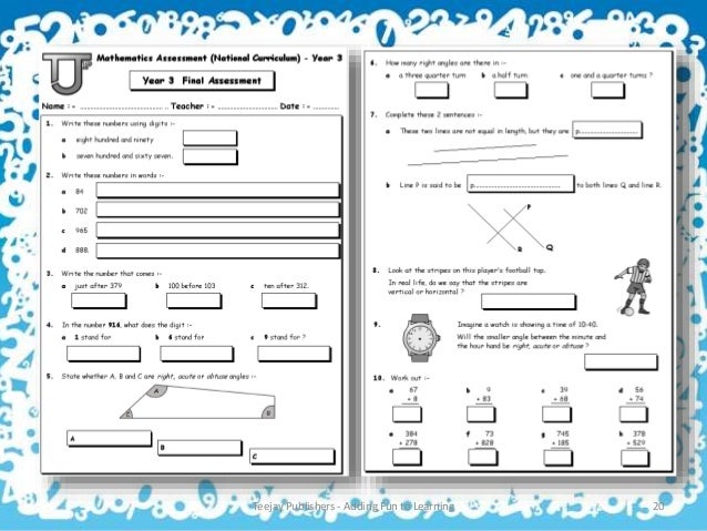 Teejay level c homework sheets 03 image