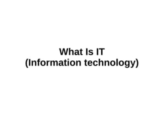 Teaching it object | ODP