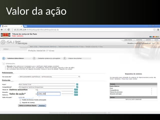 Valor da ação
 