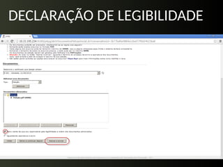 DECLARAÇÃO DE LEGIBILIDADE
 