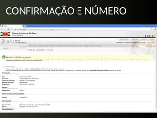 CONFIRMAÇÃO E NÚMERO
 