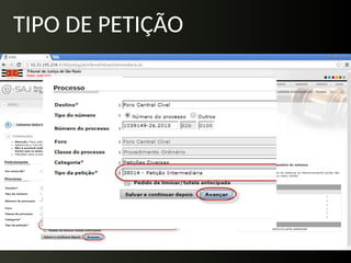 TIPO DE PETIÇÃO
 