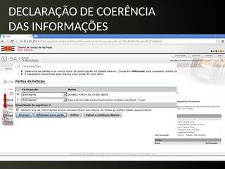 DECLARAÇÃO DE COERÊNCIA
DAS INFORMAÇÕES
 