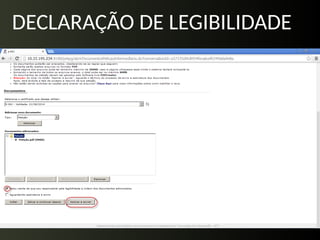DECLARAÇÃO DE LEGIBILIDADE
 
