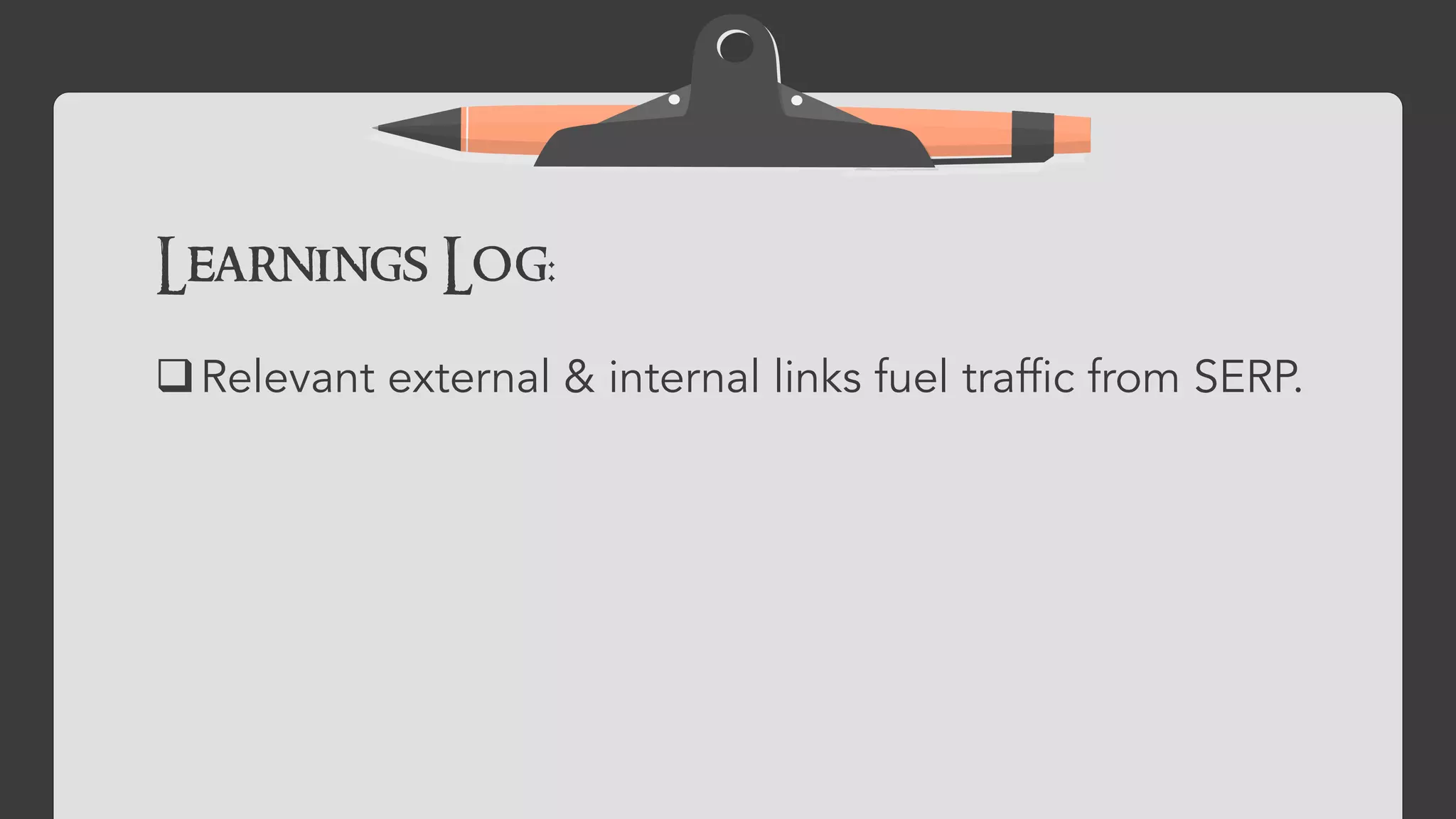 Of our first 10 Site Pages, ﬁve were
ranking in a top ten SERP position. 
 